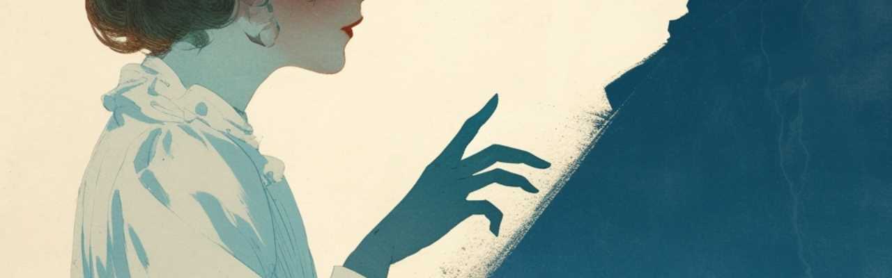 Vintage-inspired illustration of a woman in thoughtful motion reflecting how to understand women