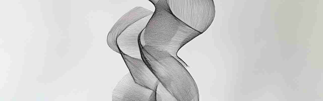 Abstract figure formed from swirling lines, embodying the non-rational nature of self-expression.