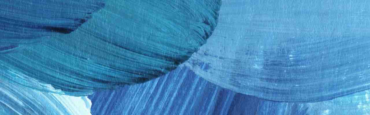 Serene blue abstract design embodying peacefulness, evoking a space for free meditation focused on listening.