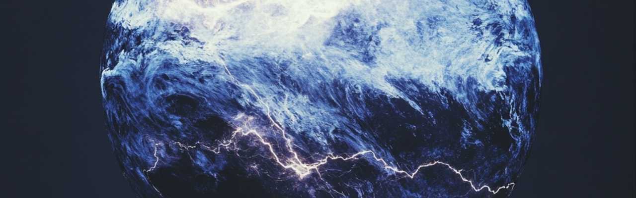Electrified earth with blue tones symbolizing energy and discovery in ways to find out what I want to do with my life