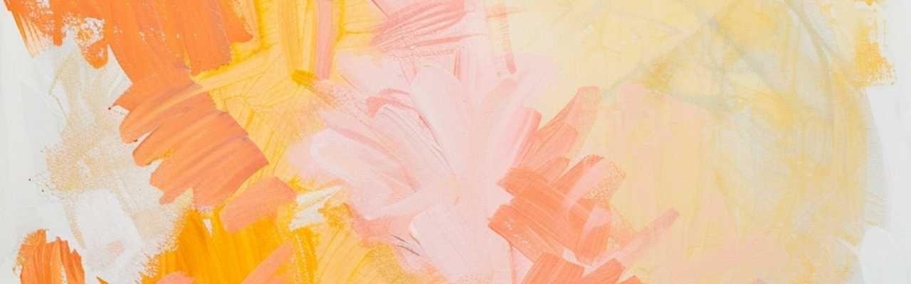 Soft peach and yellow strokes visualizing the emotional effects of a sexless relationship