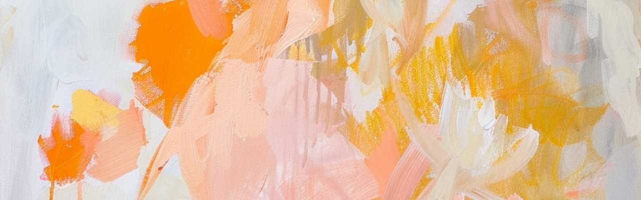 Faded orange and pink brushstrokes representing depression and sexless relationship dynamics