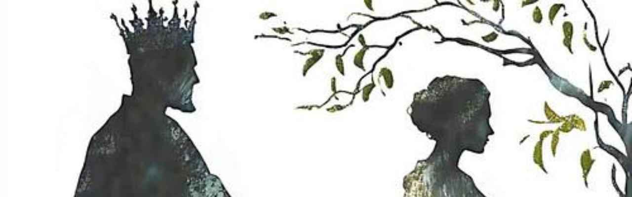 Abstract black and green silhouettes depicting a regal relationship, evoking depth and activating tumescence through authority and nature.