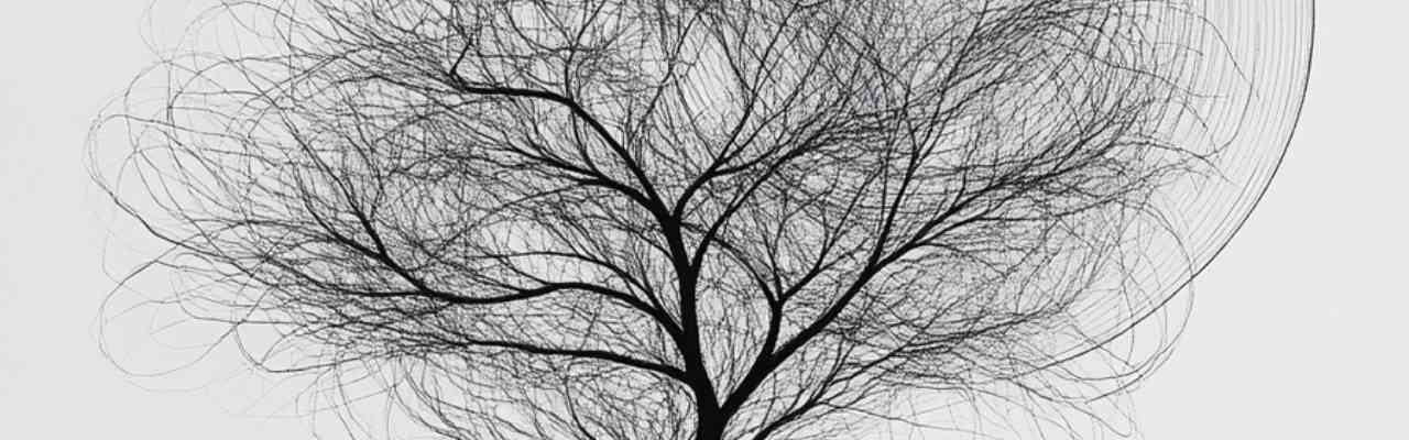 A complex digital tree illustration representing the strength and adaptability of Feminine Power In A Relationship.