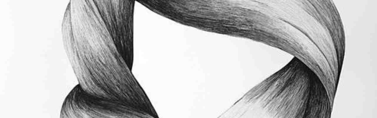 Abstract black and white loop art depicting the evolving consciousness levels in relationships and the depth of human connection
