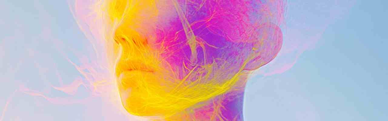 A radiant abstract face emerging in vibrant colors, capturing warmth and uniqueness in The Special Friend.