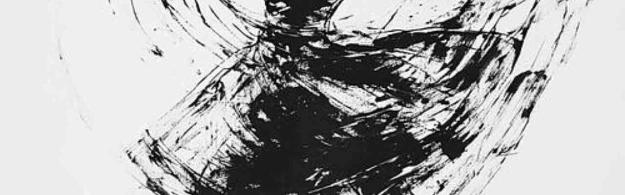 Abstract brushstroke painting of a dancer in motion, reflecting shifting consciousness levels in relationships through movement