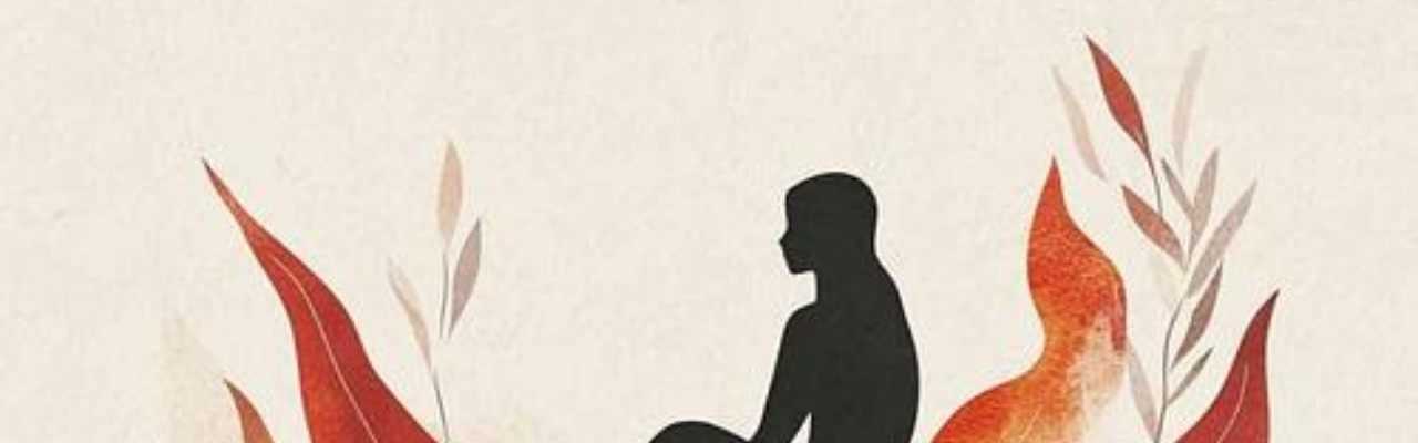 Minimalist face with flowing lines emphasizing the calm and depth of feminine communication style