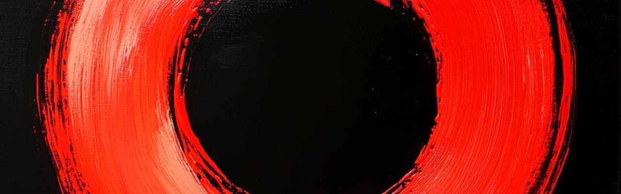 Abstract red ring on black background reflecting personal healing and improvement in sexual wellness