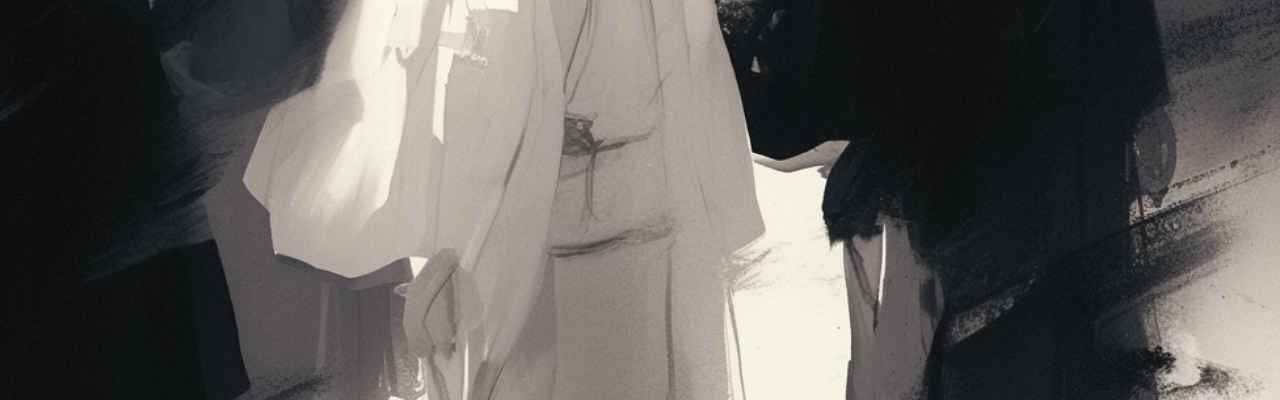 Monochrome image of a dignified man in traditional attire exploring what is a high value man