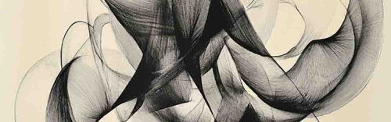 Abstract black ink drawing of intertwined curves, symbolizing the fluidity of Erotic Power Dynamics.