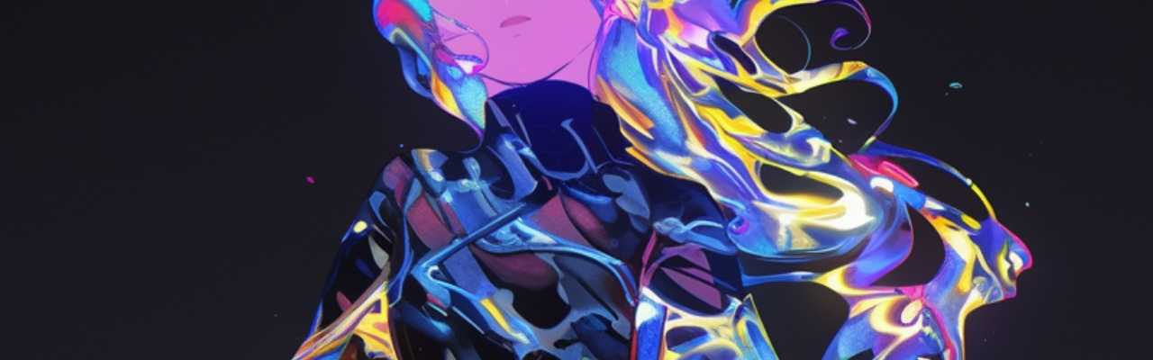 Futuristic abstract illustration of a woman representing the inner strength behind challenges of being a woman