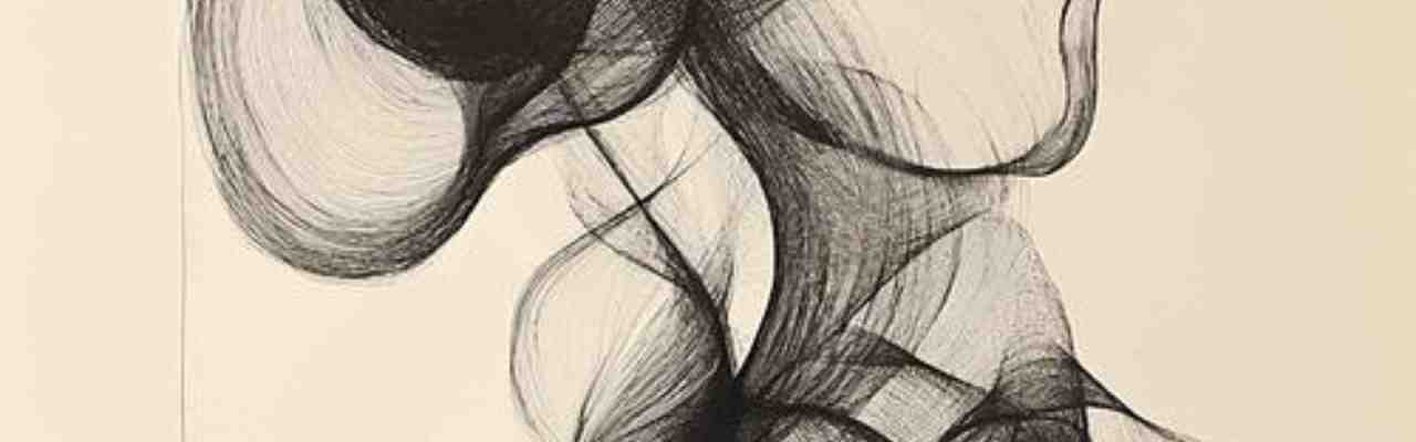Freeform abstract drawing with organic curves, representing intimacy and Levels Of Desire In A Relationship.