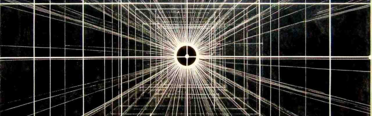 Geometric tunnel of light and lines representing the path toward healing relationship loneliness through professional support
