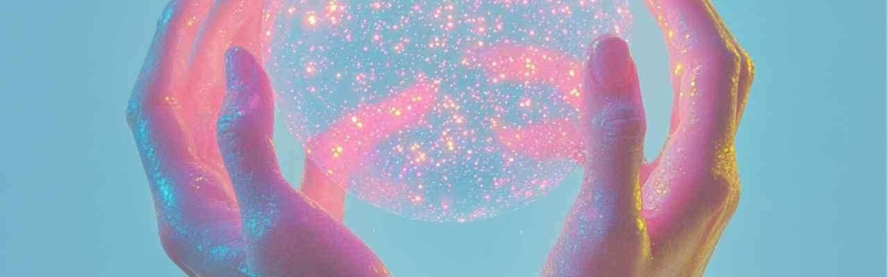 Hands cradling a glowing sphere representing how to make a woman fall in love with you madly