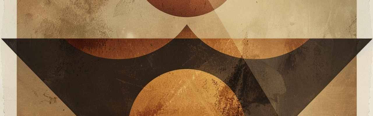 Minimalist abstract design reflecting divine feminine energy through circles and symmetry
