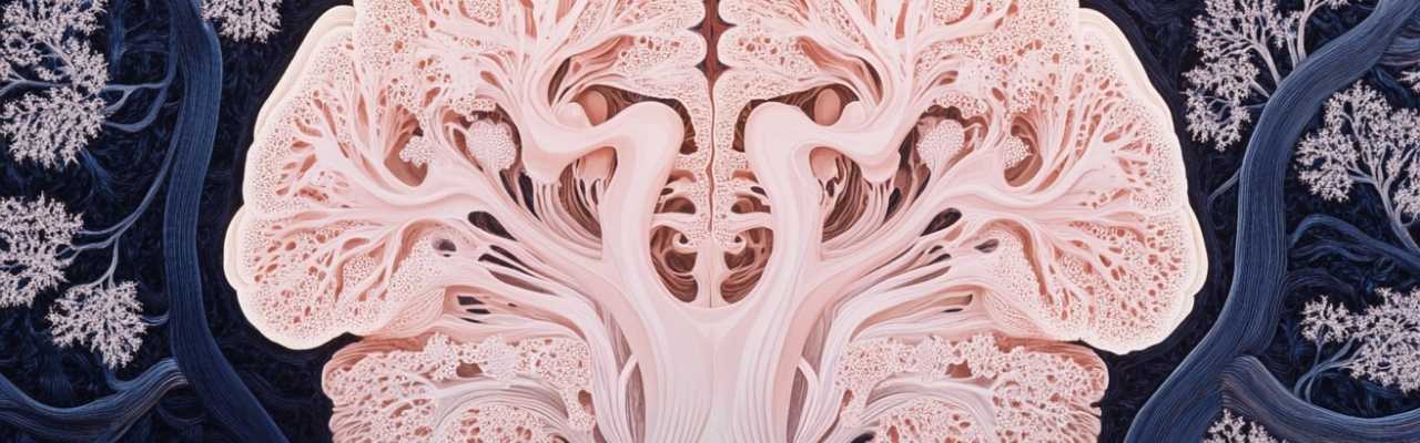 Feminine neural structure in soft tones symbolizing emotional and physical depth of sex for a woman