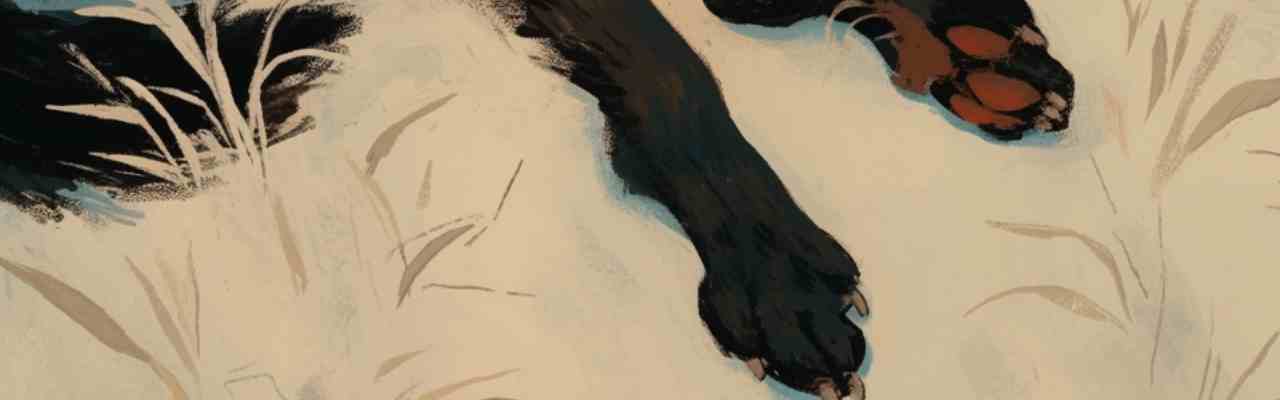 Black paws on a sunlit field reflect erotic responsibility in relationships, evoking nature, loyalty, and emotional depth