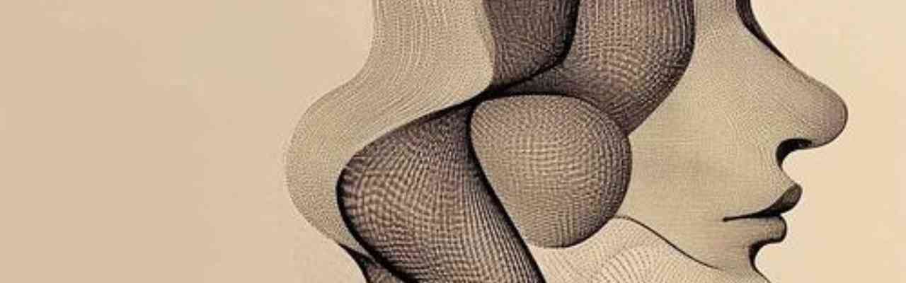 Visual representation of emotional disconnection in relationships with abstract black and white patterns.
