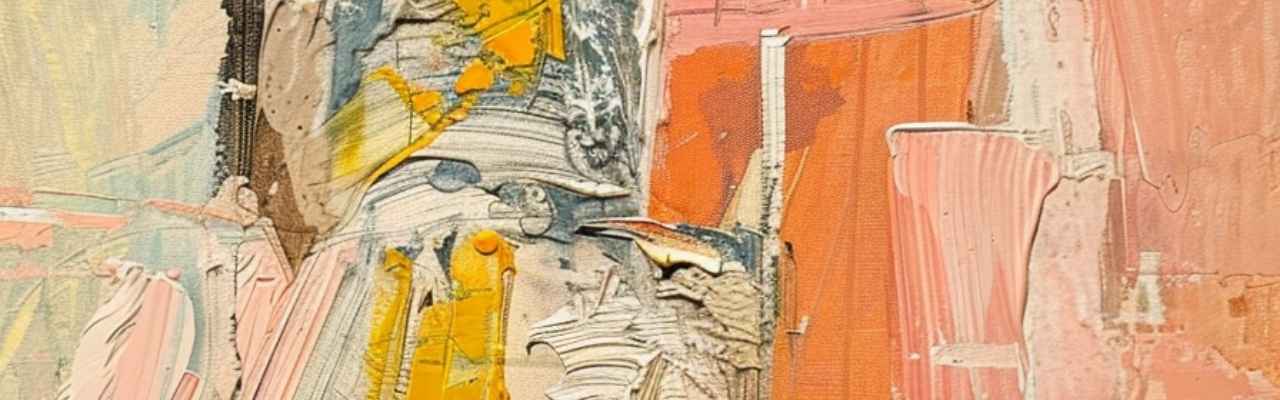 Thick textured strokes in warm tones representing raw, sensual sex energy