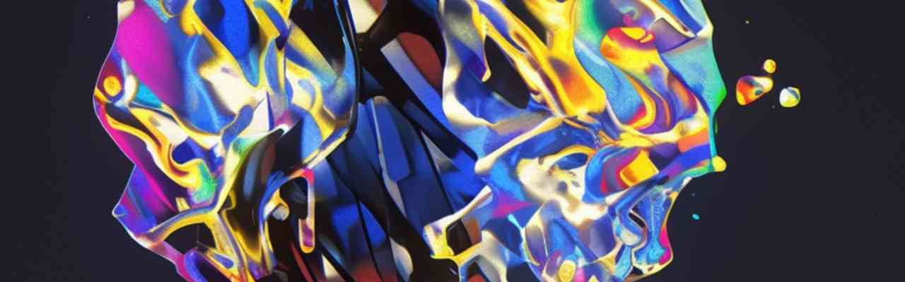 Vibrant multicolor digital artwork featuring a swirling, fluid-inspired composition.