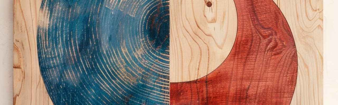 Abstract red and blue harmony symbolizing balance in sensual sex
