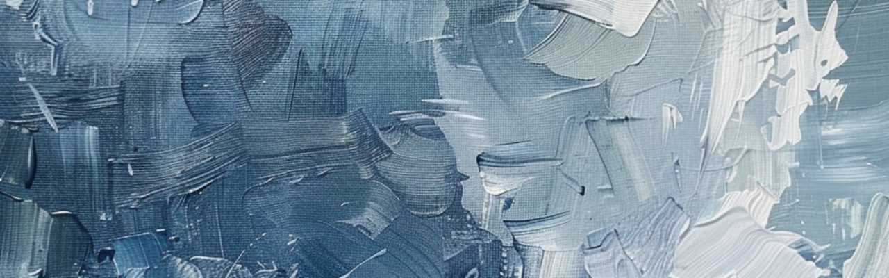 Thick textured paint layers in soft hues, representing the complexity and art of attracting a girl’s interest.