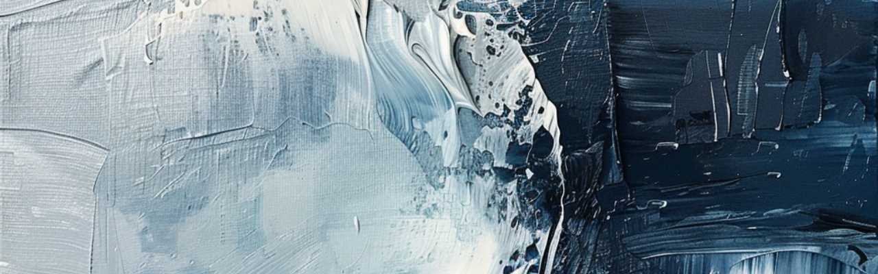 Abstract brush strokes in cool blue tones, symbolizing the emotional nuance in making a girl like you genuinely.