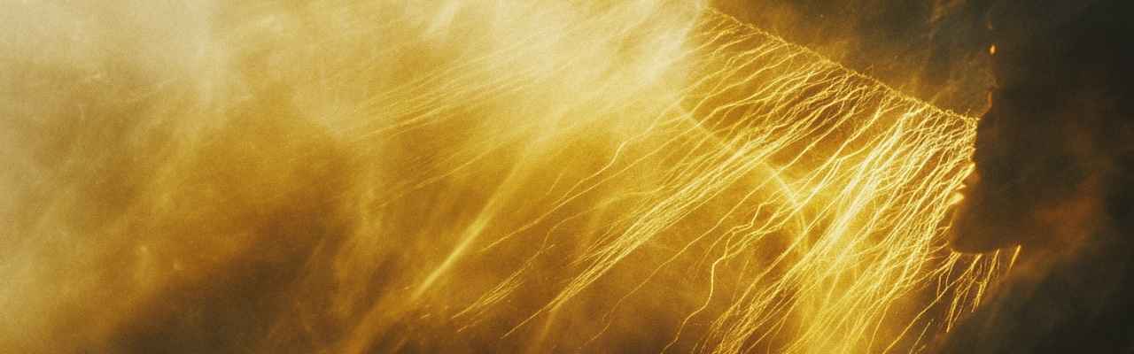 Golden streaks of light expressing how to have tantric sex through energy flow