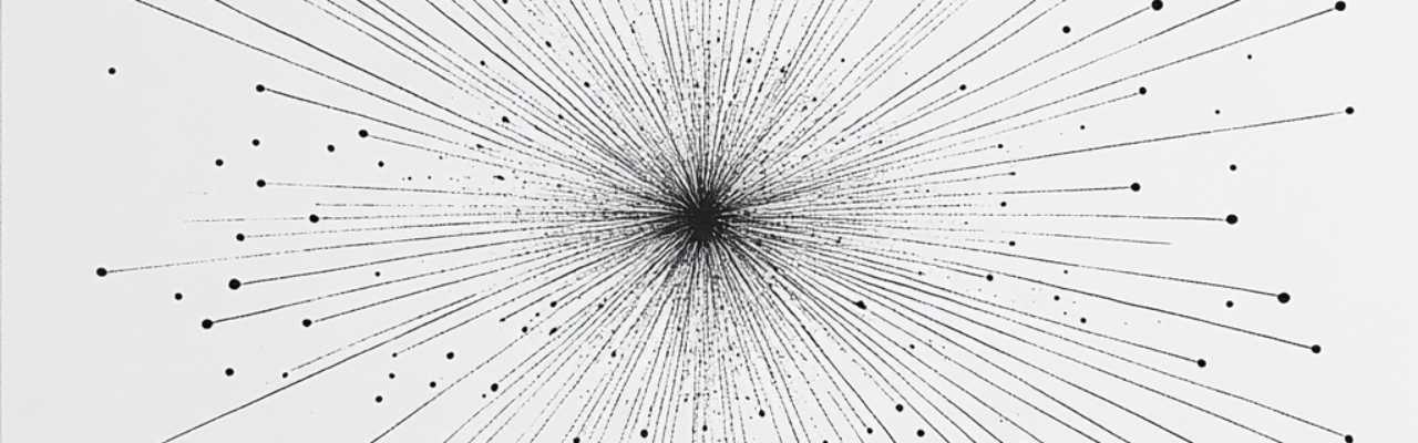 Energetic burst of dots and lines expressing confusion around intimacy and attraction