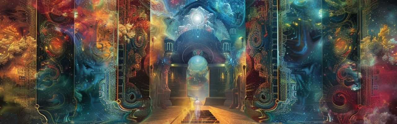 Vibrant cosmic gateway symbolizing the journey of what to do when feeling lost in life
