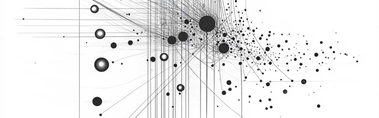 bstract scatter of dots and lines expressing confusion, loss, and lack of intimacy in relationships