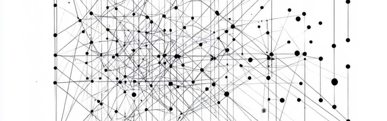 Abstract structure of tangled paths and floating points representing the complexity of healing lost intimacy