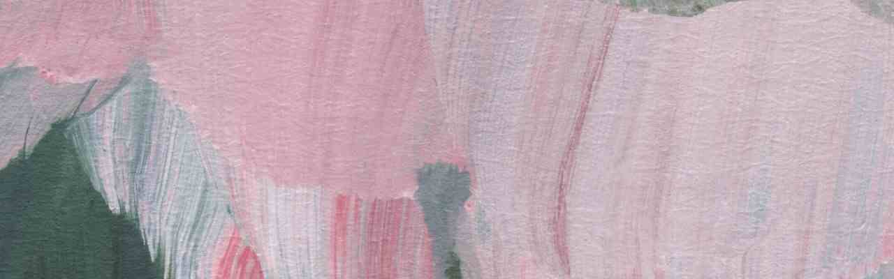 Gentle abstract art in pink and green tones for harmonious relationships.